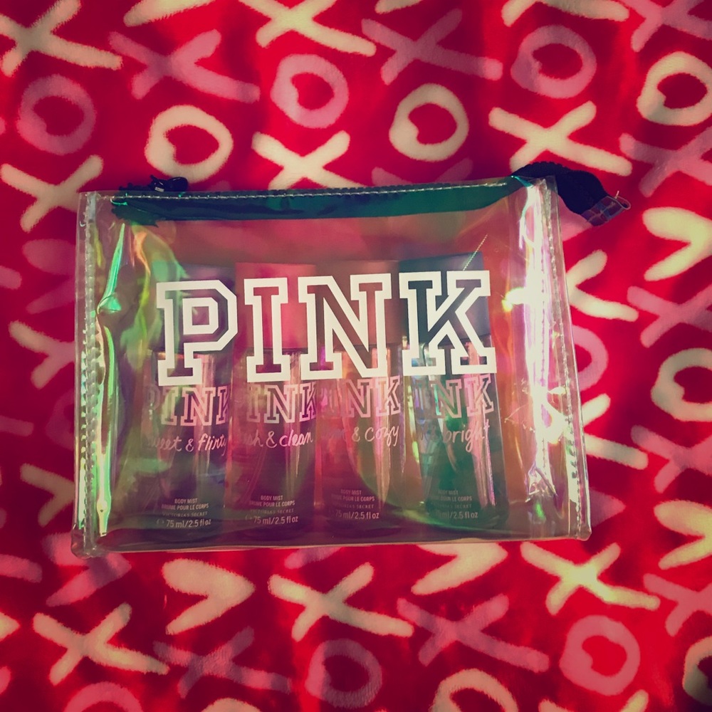 Full set pink body spray
